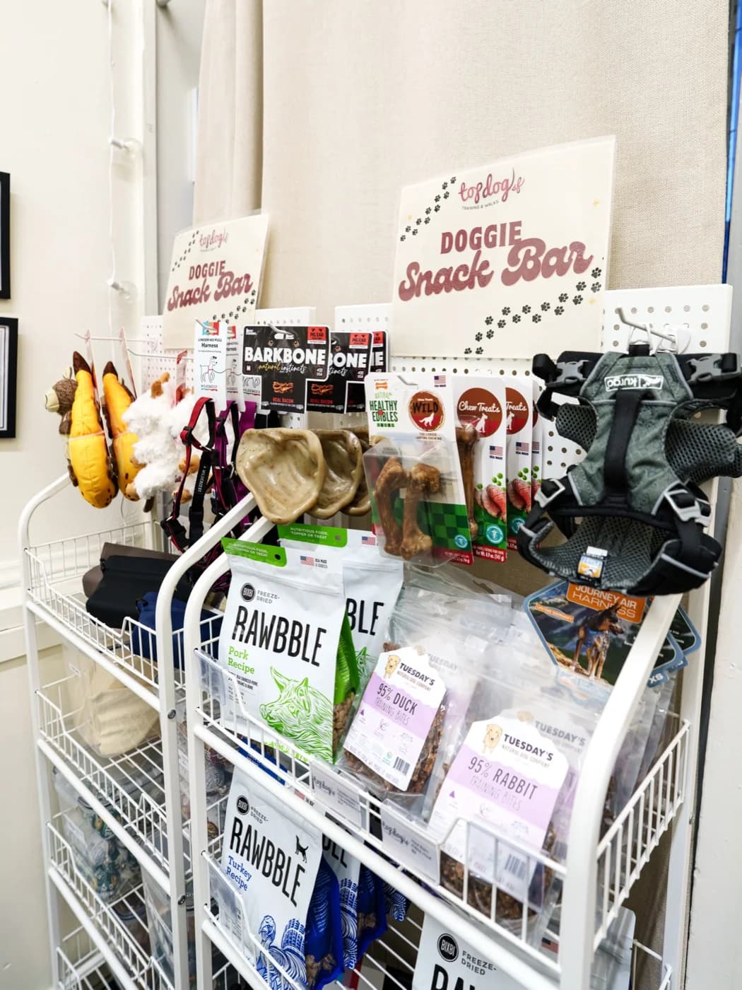The snack bar inside the Taraval Street storefront